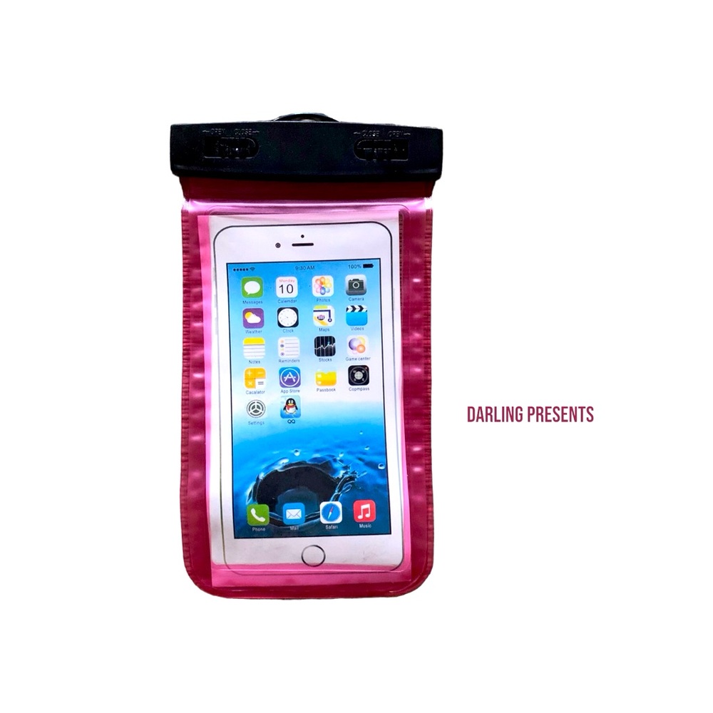 Universal Waterproof Phone Pouch Unisex Color Pink Size 4 X 7